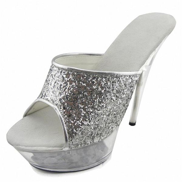 customized 15cm high heel sandals, sequined vamp wedding banquet women's shoes, crystal soles, slippers, Black
customized 15cm high heel sandals, sequined vamp wedding banquet women's shoes, crystal soles, slippers, Black