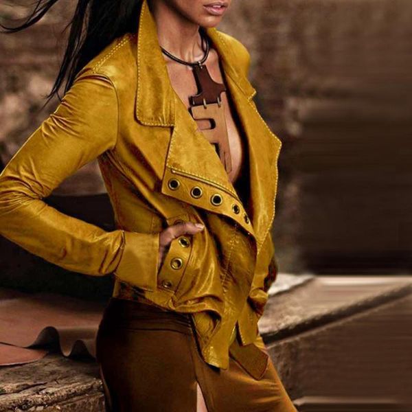 women's jackets 2021 short women jacket solid color long sleeve turn-down collar coat autumn slim ladies black cdr2357, Black;brown
women's jackets 2021 short women jacket solid color long sleeve turn-down collar coat autumn slim ladies black cdr2357, Black;brown