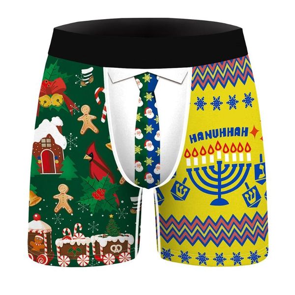 underpants christmas printed boxer shorts men breathable winter comfortable male underwear long leg boxershort gifts a50, Black;white
underpants christmas printed boxer shorts men breathable winter comfortable male underwear long leg boxershort gifts a50, Black;white
