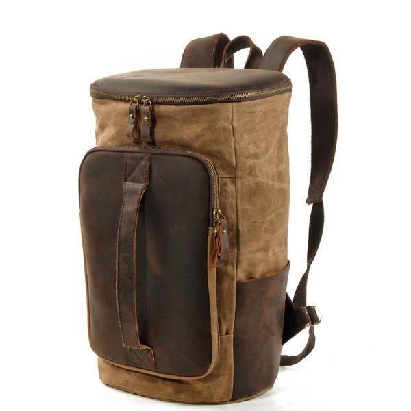 backpack outdoor men's sports travel oil wax canvas shoulder large capacity school bag
backpack outdoor men's sports travel oil wax canvas shoulder large capacity school bag