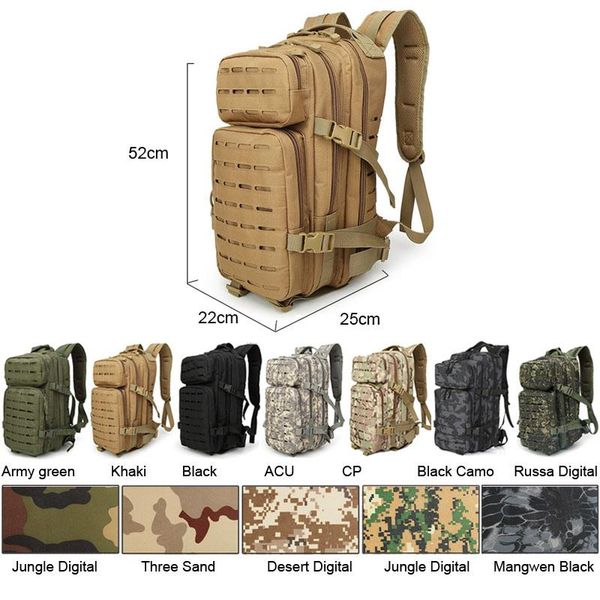 large capacity tactical backpack man military bags waterproof outdoor backpacks sport hiking camping bag rucksack
large capacity tactical backpack man military bags waterproof outdoor backpacks sport hiking camping bag rucksack