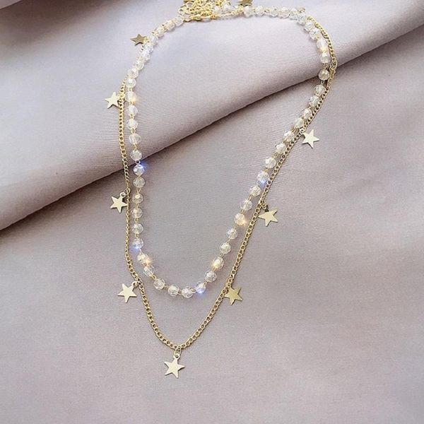 chokers double temperament crystal star clavicle chains trendy gold simple elegant exquisite wedding gifts super fairy necklaces jewelry, Golden;silver
chokers double temperament crystal star clavicle chains trendy gold simple elegant exquisite wedding gifts super fairy necklaces jewelry, Golden;silver