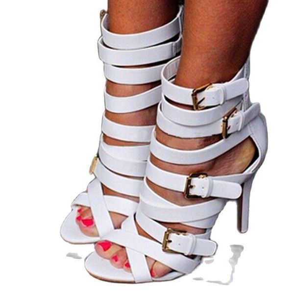 sandals ankle buckle strap open toe thin high heeled cut outs summer fashion female dress party shoes, Black
sandals ankle buckle strap open toe thin high heeled cut outs summer fashion female dress party shoes, Black