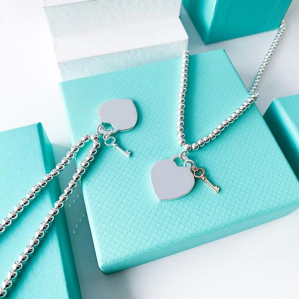 chains 925 sterling silver necklace customized fashion trend heart-shaped beaded key couple gift with logo
chains 925 sterling silver necklace customized fashion trend heart-shaped beaded key couple gift with logo