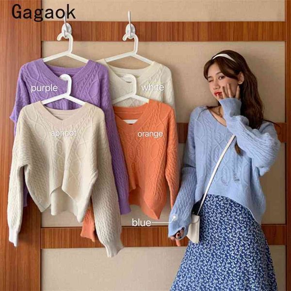 office lady knitted fashion sweater spring autumn v-neck full hole sweaters loose casual wild pullovers k3915 210531, White;black
office lady knitted fashion sweater spring autumn v-neck full hole sweaters loose casual wild pullovers k3915 210531, White;black