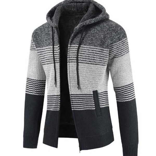faliza men's sweater coat autumn winter thick warm hooded stripe wool sweaters cardigan jumpers zipper fleece coat men xy103 211018, White;black
faliza men's sweater coat autumn winter thick warm hooded stripe wool sweaters cardigan jumpers zipper fleece coat men xy103 211018, White;black