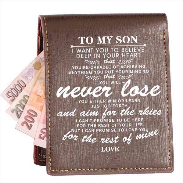 "to my son" custom wallet bifold pu leather men purses fashion multifunction coin bag small money clutch clip gifts, Red;black
"to my son" custom wallet bifold pu leather men purses fashion multifunction coin bag small money clutch clip gifts, Red;black