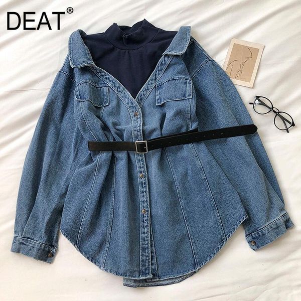 women's jackets deat 2021 spring summer fashion casual stitching stand collar mid long denim coat fake two pieces women sj245, Black;brown
women's jackets deat 2021 spring summer fashion casual stitching stand collar mid long denim coat fake two pieces women sj245, Black;brown