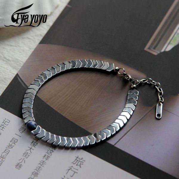 link, chain 6mm silver hematite arrow bracelet beads gall stone link stainless steel for men jewelry no fade, Black
link, chain 6mm silver hematite arrow bracelet beads gall stone link stainless steel for men jewelry no fade, Black