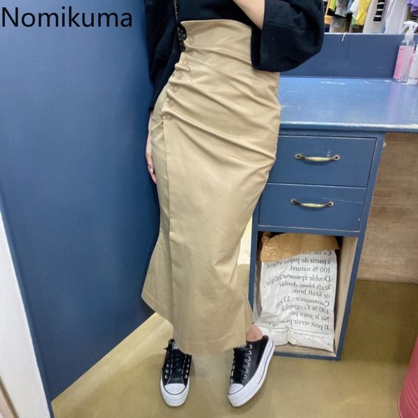 nomikuma high waist women mermaid skirt side irregular buttons trumpet skirts slim autumn elegant faldas verano 6c054 210427, Black
nomikuma high waist women mermaid skirt side irregular buttons trumpet skirts slim autumn elegant faldas verano 6c054 210427, Black