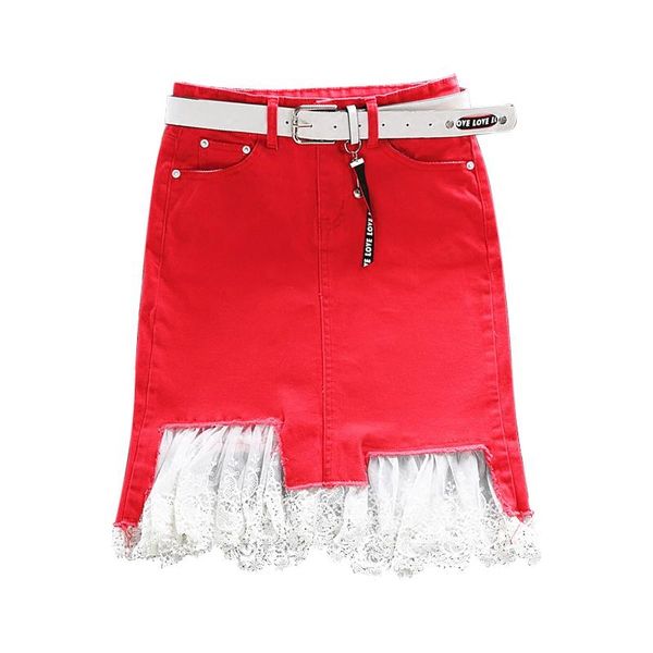 skirts korean version denim skirt female high waist 2021 spring lace slim stretch red h295, Black
skirts korean version denim skirt female high waist 2021 spring lace slim stretch red h295, Black