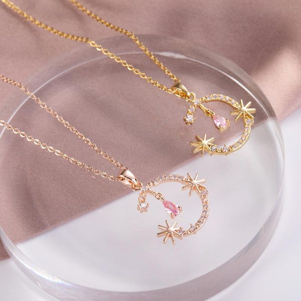 pendant necklaces japanese and korean version of creative star moon water drop necklace female fashion micro inlaid octagonal, Silver
pendant necklaces japanese and korean version of creative star moon water drop necklace female fashion micro inlaid octagonal, Silver