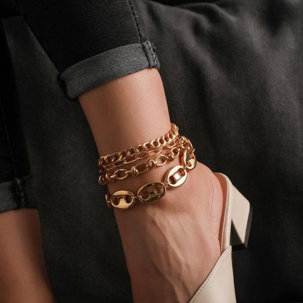 anklets punk round circle metal chain bracelets for women golden pig nose coffee bean foot 2021 summer sandals jewelry, Red;blue
anklets punk round circle metal chain bracelets for women golden pig nose coffee bean foot 2021 summer sandals jewelry, Red;blue