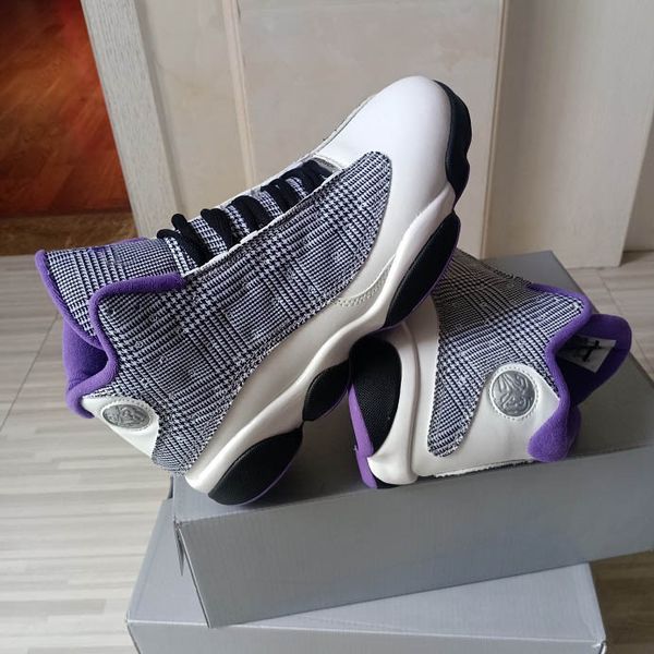 with box 13 gs houndstooth men basketball shoes 13s white black-lilac-metallic silver outdoor sports sneakers dn3938-015 size us7-13
with box 13 gs houndstooth men basketball shoes 13s white black-lilac-metallic silver outdoor sports sneakers dn3938-015 size us7-13
