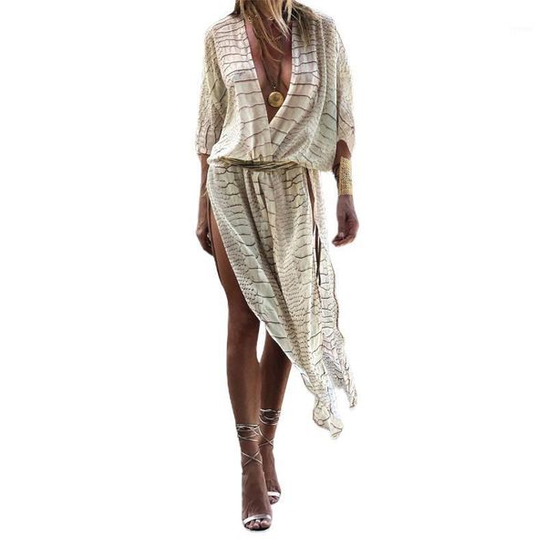 bathing suit women long swimsuit cover up open front high split flowy chiffon kimono beach cardigan plus size women's swimwear, White;black
bathing suit women long swimsuit cover up open front high split flowy chiffon kimono beach cardigan plus size women's swimwear, White;black
