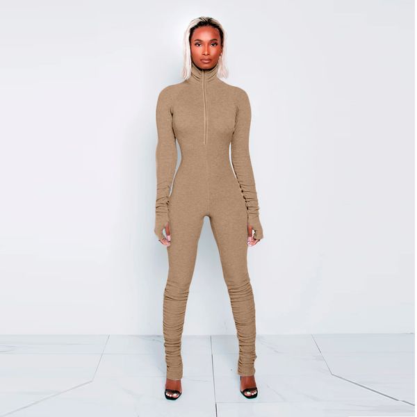 kgfigu rompers jumpsuit 2021 new style womens high neck zipper rib one piece bodycon outfits long sleeve khaki overalls, Black;white
kgfigu rompers jumpsuit 2021 new style womens high neck zipper rib one piece bodycon outfits long sleeve khaki overalls, Black;white