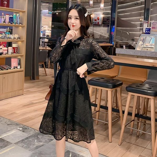 maternity dresses pregnant women lactation lace dress black beige long sleeve bow collar nursing pregnancy breastfeeding, White
maternity dresses pregnant women lactation lace dress black beige long sleeve bow collar nursing pregnancy breastfeeding, White