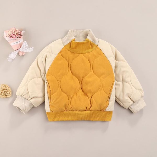 down coat winter warm infant girls boys coats thickened soft cotton jacket toddlers color matching high collar long sleeve outwear, Blue;gray
down coat winter warm infant girls boys coats thickened soft cotton jacket toddlers color matching high collar long sleeve outwear, Blue;gray