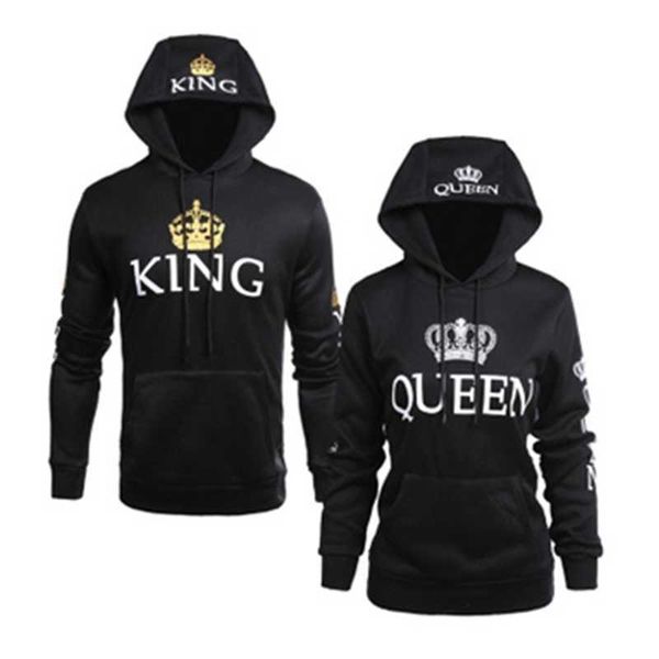 hoodiesautumn and winter dress queen king printed hooded long sleeve lovers' sweater, Black
hoodiesautumn and winter dress queen king printed hooded long sleeve lovers' sweater, Black