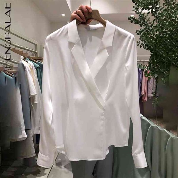 temperament single button blouse women's spring lapel loose solid color long sleeve minimalist shirt 5c209 210427, White
temperament single button blouse women's spring lapel loose solid color long sleeve minimalist shirt 5c209 210427, White