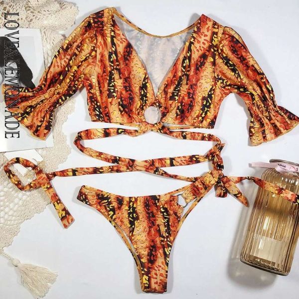 v-neck lemonade love & short-sleeved natural print bandage bikini lmsw07, White;black
v-neck lemonade love & short-sleeved natural print bandage bikini lmsw07, White;black
