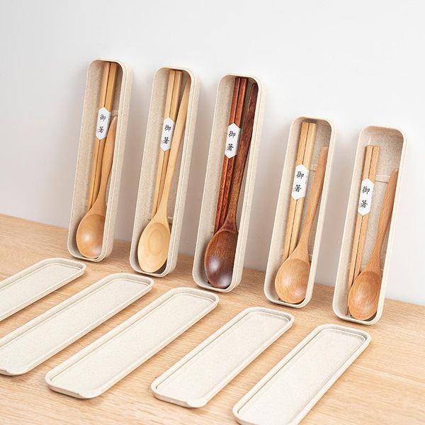 dinnerware sets portable reusable spoon fork travel picnic chopsticks wheat straw tableware cutlery set with carrying box for student office
dinnerware sets portable reusable spoon fork travel picnic chopsticks wheat straw tableware cutlery set with carrying box for student office