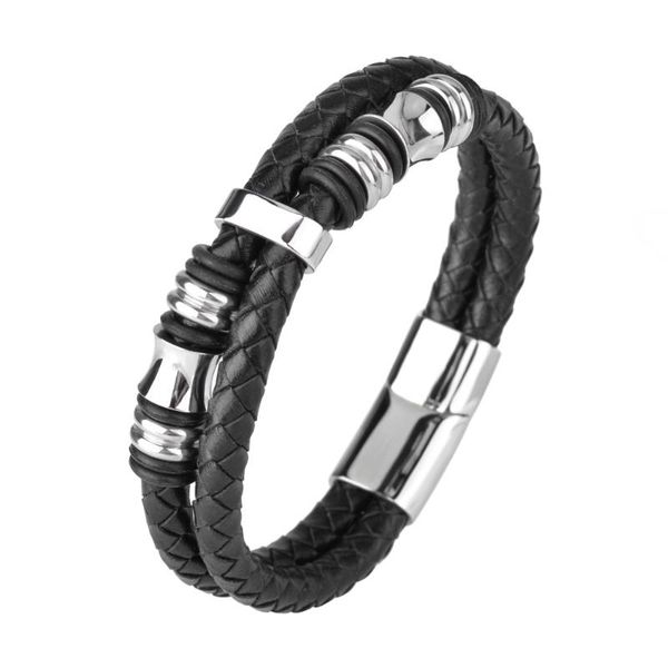 link, chain kirykle fashion men bracelets leather stainless steel wristband bangles gold silverbangles casual style, Black
link, chain kirykle fashion men bracelets leather stainless steel wristband bangles gold silverbangles casual style, Black