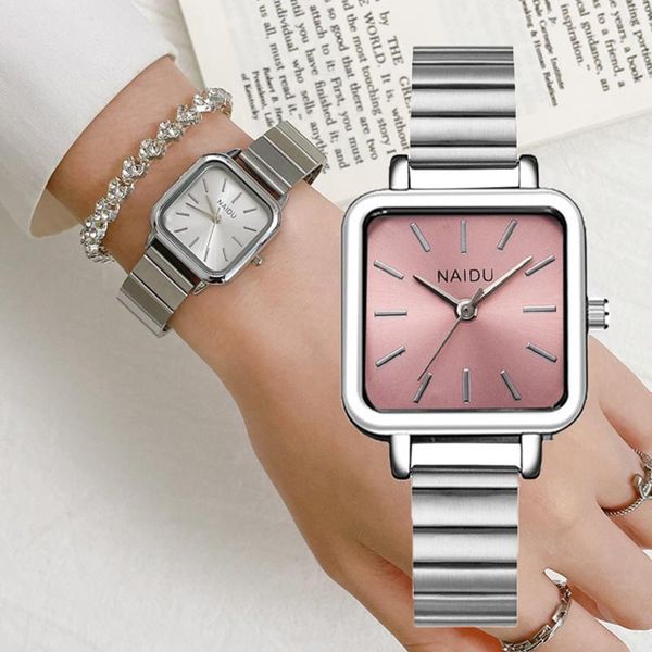 wristwatches fashion women watches square solid dial vintage stainless steel ladies casual female quartz watch, Slivery;brown
wristwatches fashion women watches square solid dial vintage stainless steel ladies casual female quartz watch, Slivery;brown
