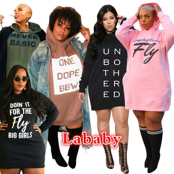 women hoodies dresses plus size sweater designer letter printed casual large ladies dress lantern sleeve polka dot skirt 5 colours, Black;gray
women hoodies dresses plus size sweater designer letter printed casual large ladies dress lantern sleeve polka dot skirt 5 colours, Black;gray