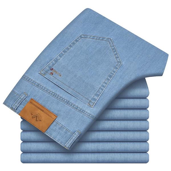 men's jeans 2021 spring summer light blue gray cotton stretch fit straight-leg lightweight classic embroidery brand jeans,8176b
men's jeans 2021 spring summer light blue gray cotton stretch fit straight-leg lightweight classic embroidery brand jeans,8176b