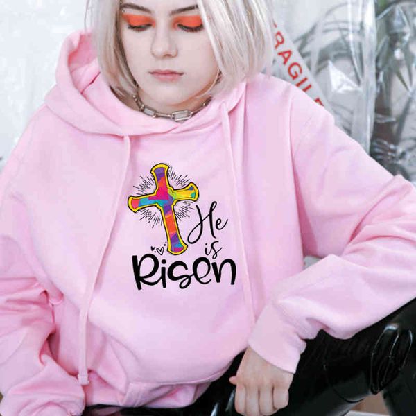 women's hoodies & sweatshirts colorful hoodie jesus cross he is risen, female long sleeve graphic blouse, vintage religious clothing, f, Black
women's hoodies & sweatshirts colorful hoodie jesus cross he is risen, female long sleeve graphic blouse, vintage religious clothing, f, Black