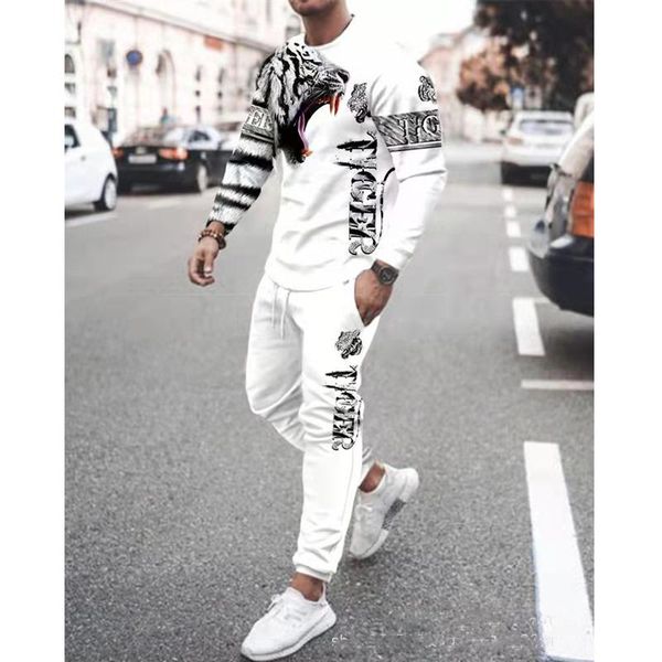 men's tracksuits spring and autumn fashion sports leisure long-sleeved t shirt + sweatpants two-piece suit, Gray
men's tracksuits spring and autumn fashion sports leisure long-sleeved t shirt + sweatpants two-piece suit, Gray