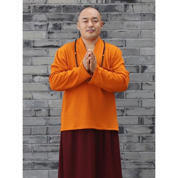 ethnic clothing monk's clothes plush long sleeved sweater lama men's autumn and winter thickened bottoming, Red
ethnic clothing monk's clothes plush long sleeved sweater lama men's autumn and winter thickened bottoming, Red