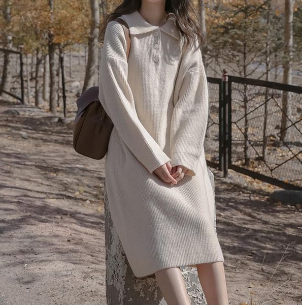 casual dresses pregnant women's autumn and winter fashion 2021 loose knit long sweater single-breasted lapel solid color dress, Black;gray
casual dresses pregnant women's autumn and winter fashion 2021 loose knit long sweater single-breasted lapel solid color dress, Black;gray