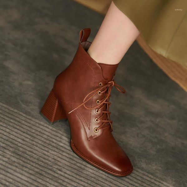 boots cross tied genuine leather square toe thick heels ankle for women fashion brand high shoes winter short1, Black
boots cross tied genuine leather square toe thick heels ankle for women fashion brand high shoes winter short1, Black