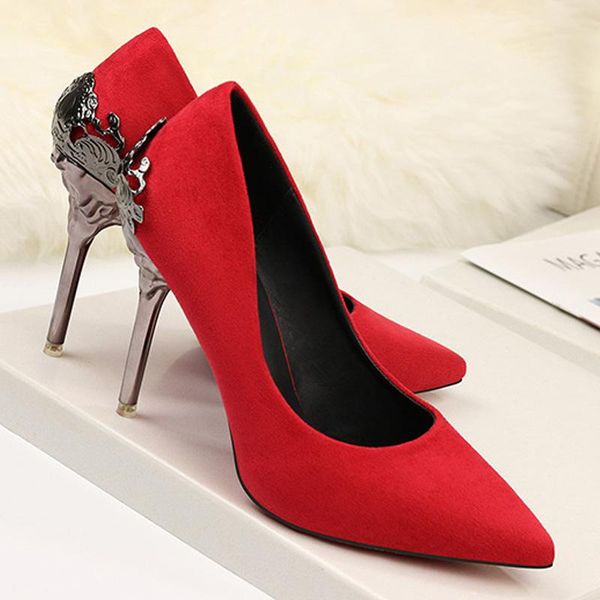 dress shoes metal high heels women pumps fashion bridal wedding stiletto pointed ladies chaussure femme, Black
dress shoes metal high heels women pumps fashion bridal wedding stiletto pointed ladies chaussure femme, Black