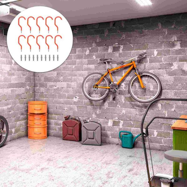 hooks & rails 10pcs garage wall screw-in heavy duty storage hangers bike display hook
hooks & rails 10pcs garage wall screw-in heavy duty storage hangers bike display hook