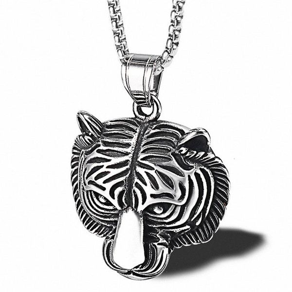 pendant necklaces 2021 trendy classic stainless steel jewelry domineering retro tiger men's necklace fashion punk long brother accessor, Silver
pendant necklaces 2021 trendy classic stainless steel jewelry domineering retro tiger men's necklace fashion punk long brother accessor, Silver