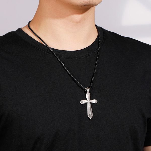 ins style men's cross necklace pendant hip hop punk jewelry and women's accessories products, Silver
ins style men's cross necklace pendant hip hop punk jewelry and women's accessories products, Silver