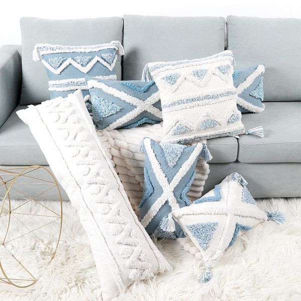 cushion/decorative pillow blue geometric tufted pillowcase with long waist bedroom sofa double baby pillows throw
cushion/decorative pillow blue geometric tufted pillowcase with long waist bedroom sofa double baby pillows throw