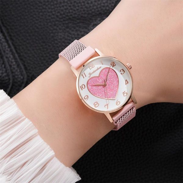 wristwatches fashion quartz watch steel mesh strap heart pattern round dial simple casual for women girls xin-, Slivery;brown
wristwatches fashion quartz watch steel mesh strap heart pattern round dial simple casual for women girls xin-, Slivery;brown