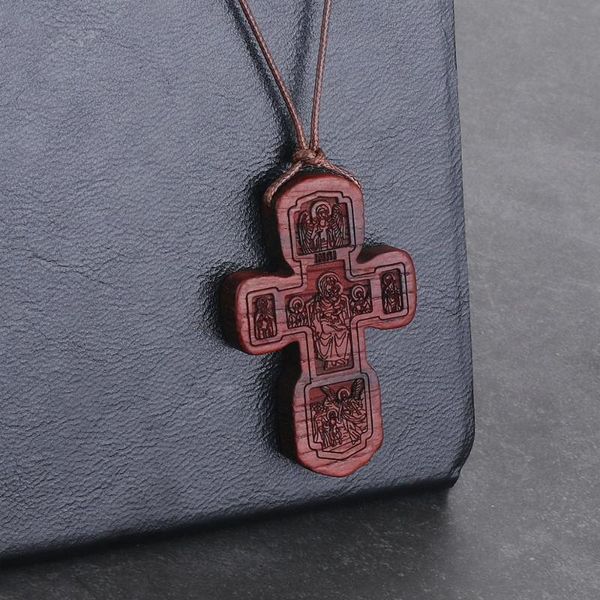 pendant necklaces 2021 prayer jewelry men religious red wooden cross adjustable leather rope chains inri virgin mary necklace, Silver
pendant necklaces 2021 prayer jewelry men religious red wooden cross adjustable leather rope chains inri virgin mary necklace, Silver