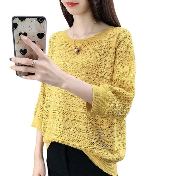 women's t-shirt summer 2021 sweater hollow korean version of loose bat sleeve jacket manufacturers supply, White
women's t-shirt summer 2021 sweater hollow korean version of loose bat sleeve jacket manufacturers supply, White