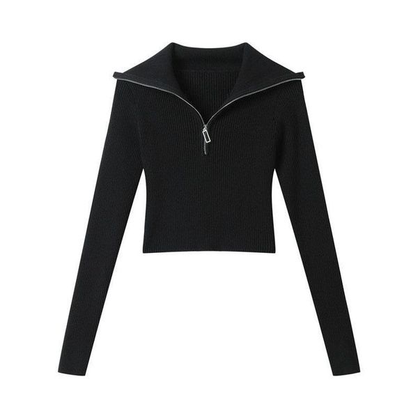 women's sweaters autumn winter women slim large lapel short knitted pullovers korean clothing basic black white colour, White;black
women's sweaters autumn winter women slim large lapel short knitted pullovers korean clothing basic black white colour, White;black