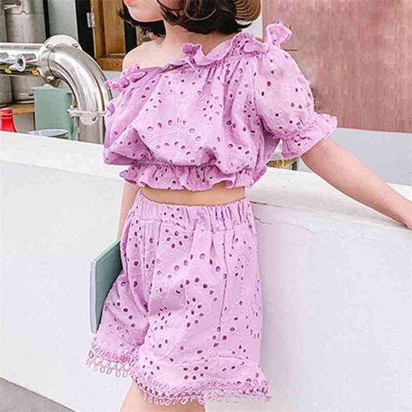 summer hollow suit lace decoration girl's clothes short 2pcs clothing sets children's 210528, White
summer hollow suit lace decoration girl's clothes short 2pcs clothing sets children's 210528, White