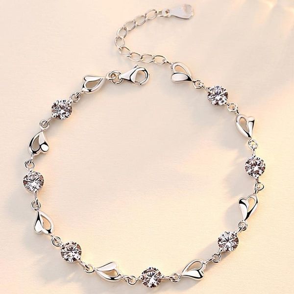 beaded, strands youpop cz crystal plated 925 silver bracelet women heart shaped simple jewelry party bridal wedding accessories yp-h209, Black
beaded, strands youpop cz crystal plated 925 silver bracelet women heart shaped simple jewelry party bridal wedding accessories yp-h209, Black