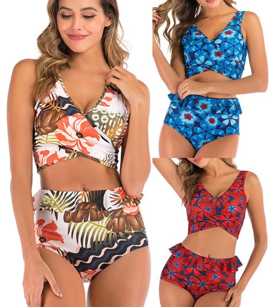 2021 new high waist bikini plus size swimwear women bandage print swimsuit push up bikinis women bathing suit biquini beach wear
2021 new high waist bikini plus size swimwear women bandage print swimsuit push up bikinis women bathing suit biquini beach wear