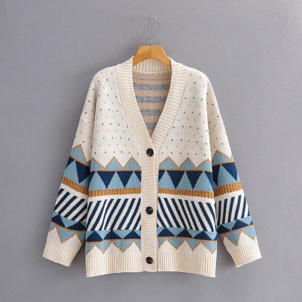 women's knits & tees 2021 fall winter women geometry knitted cardigan sweater jumper button-up female christmas diamond striped lazy c, White
women's knits & tees 2021 fall winter women geometry knitted cardigan sweater jumper button-up female christmas diamond striped lazy c, White