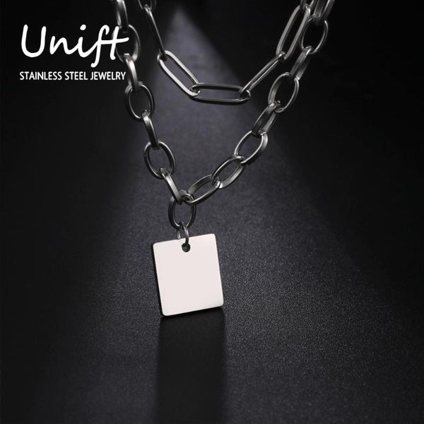 pendant necklaces unift stainless steel simple square necklace for women geometric choker layered chain hip minimalist jewelry gifts uni, Silver
pendant necklaces unift stainless steel simple square necklace for women geometric choker layered chain hip minimalist jewelry gifts uni, Silver