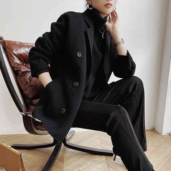 blends vintage women's wool coats jacket black autumn thick pocket korean warmwoollen blazer outerwear
blends vintage women's wool coats jacket black autumn thick pocket korean warmwoollen blazer outerwear